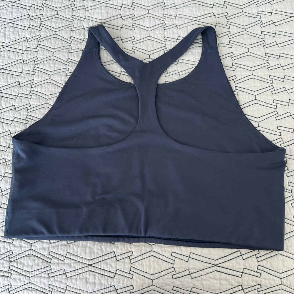 3 for $15 - Girlfriend Collective Navy Sports Bra - Picture 2 of 4